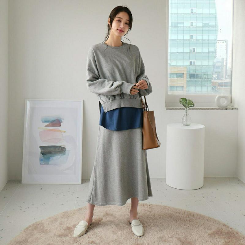 【新作10%OFF】スウェット&スカートSET・全3色・b63963 レディース【ops】【セットアップ setup トップス 