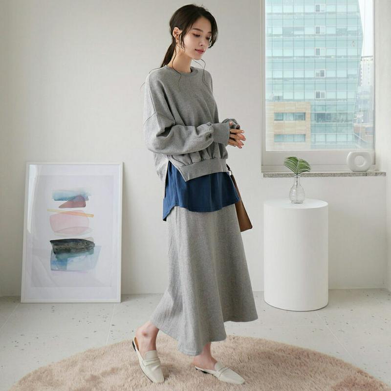 【新作10%OFF】スウェット&スカートSET・全3色・b63963 レディース【ops】【セットアップ setup トップス 