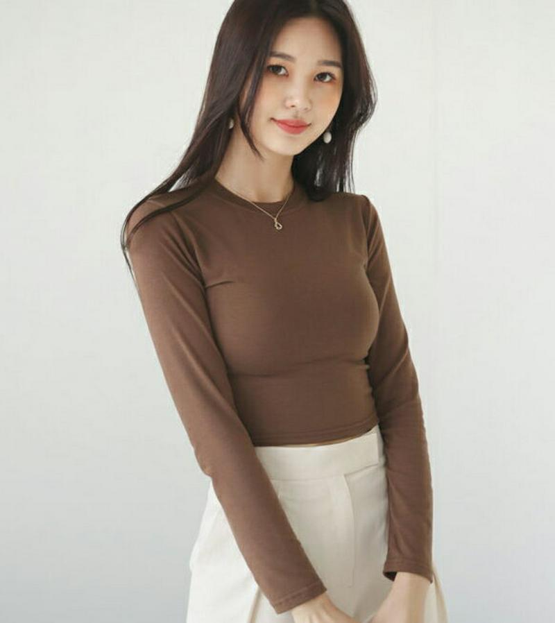 【新作10%OFF】クロップドTシャツ・全5色・t47950 レディース【tops】【韓国 ファッション トップス Tシャツ 長