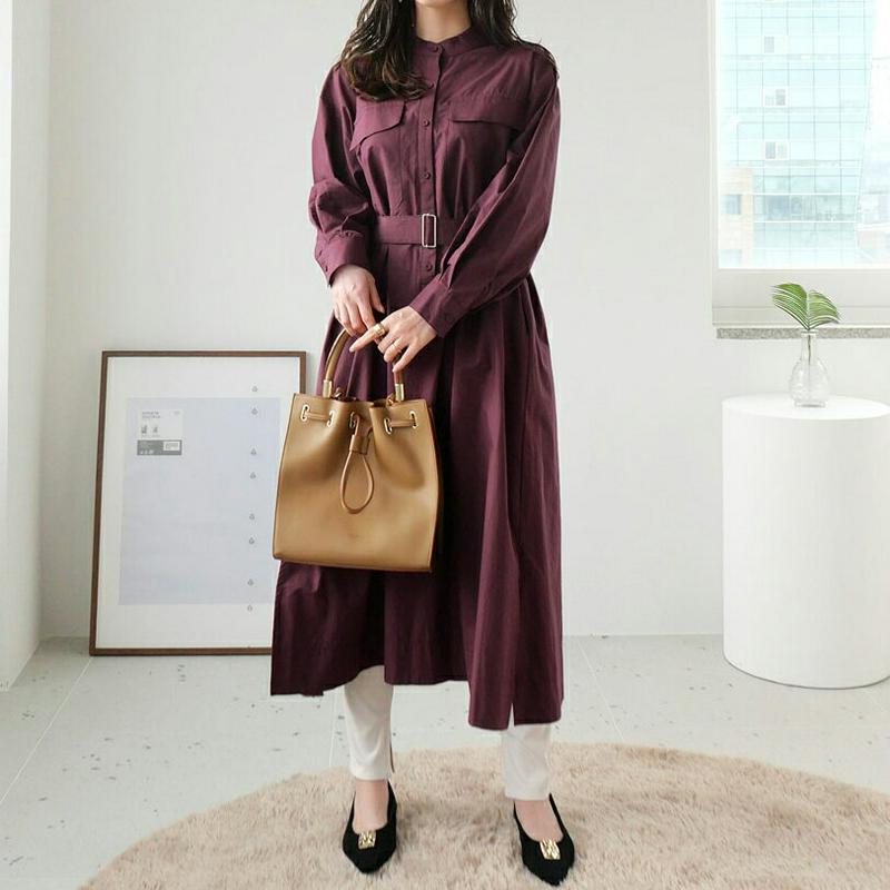 【新作10%OFF】ベルト付ポケットワンピース・全4色・b63957 レディース【ops】【ワンピース ロング ロングワンピース