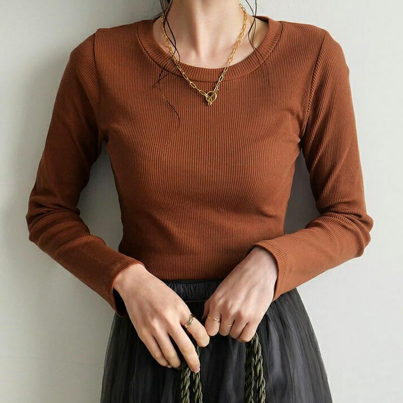 【新作10%OFF】リブラウンドスリムニット・全7色・63964 レディース【tops】【トップス ニット ニットトップス 長袖