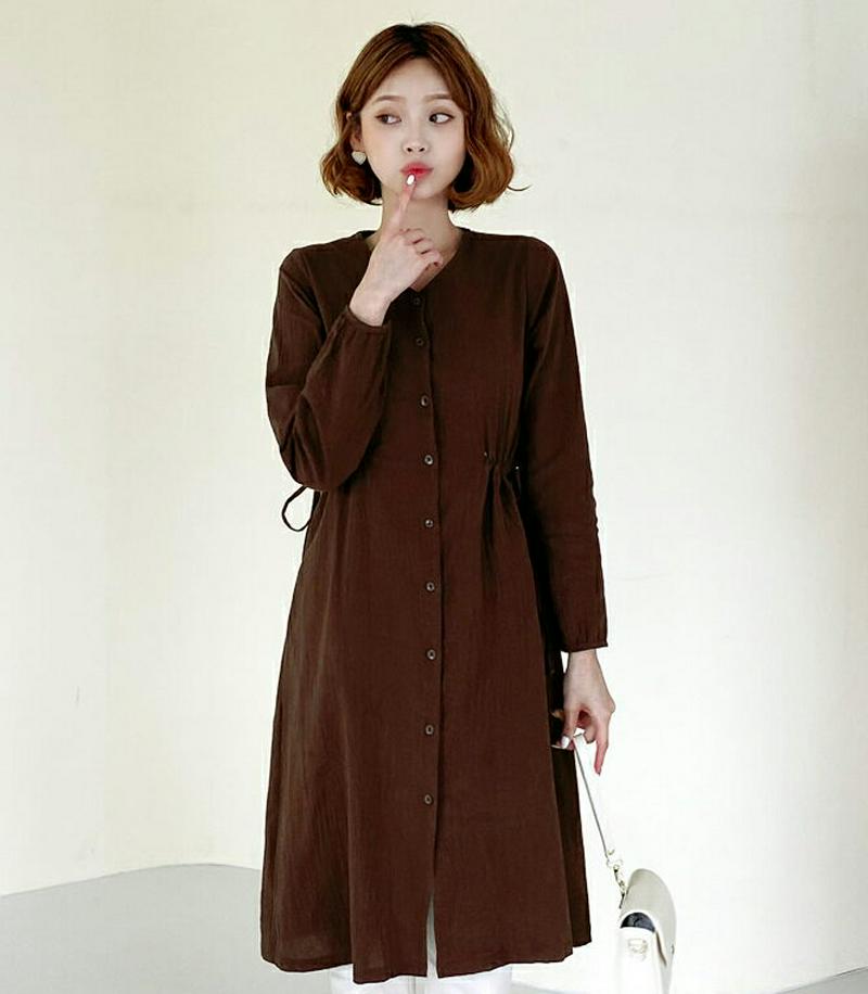 【新作10%OFF】Vネックドロストボタンワンピース・全3色・t47967 レディース【ops】【韓国 ファッション ワンピース