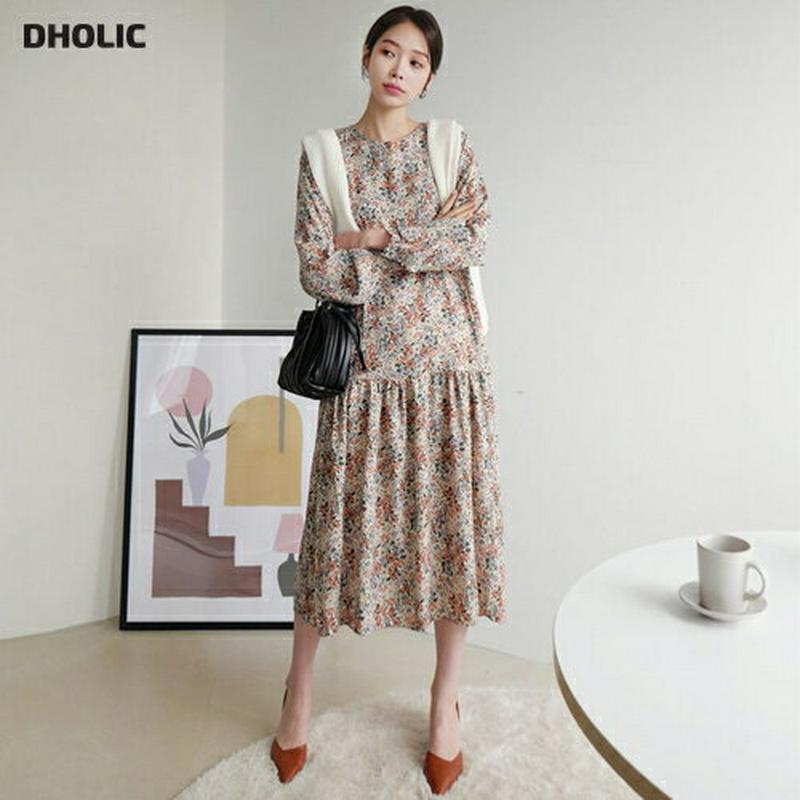 【新作10%OFF】ストラップ付フローラルワンピース・全3色・b63900 レディース【ops】【ワンピース ロング ロングワン