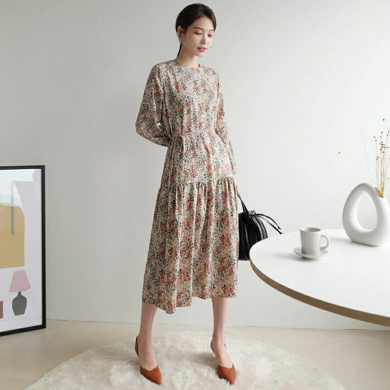 【新作10%OFF】ストラップ付フローラルワンピース・全3色・b63900 レディース【ops】【ワンピース ロング ロングワン