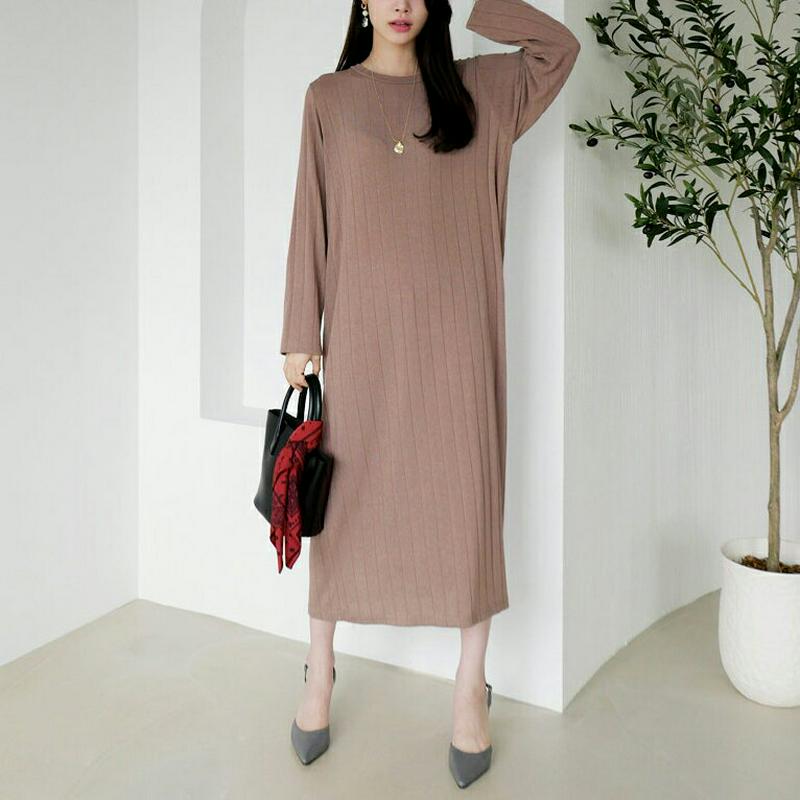 【新作10%OFF】ストラップ付リブニットワンピース・全4色・t63903 レディース【ops】【ワンピース ロング ロングワン