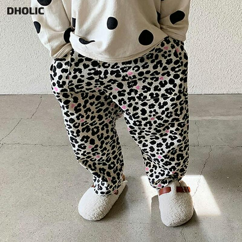 レオパードパンツ・u05352 キッズ【3~8才】【pt】【パンツ ズボン ボトムス ロングパンツ レオパード ヒョウ柄 豹柄 