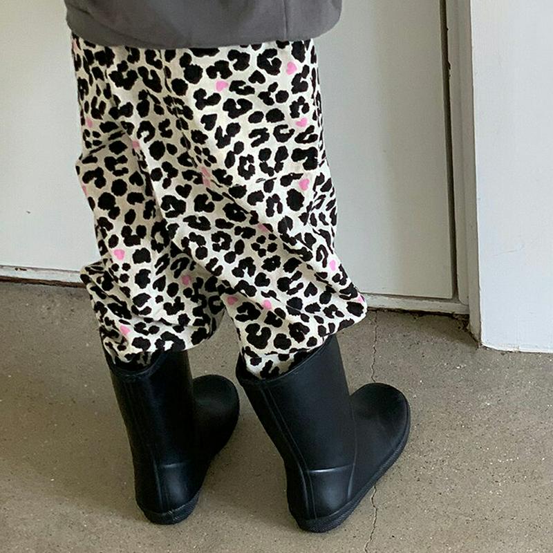 レオパードパンツ・u05352 キッズ【3~8才】【pt】【パンツ ズボン ボトムス ロングパンツ レオパード ヒョウ柄 豹柄 