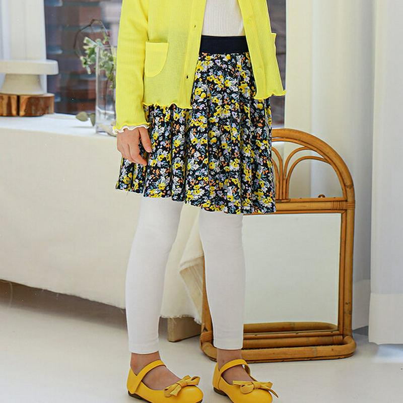 花柄スカートレギンス(ネイビー)・p005509 キッズ【3~8才】【pt】【スカートレギンス スカート レギンス 花柄 フラワ