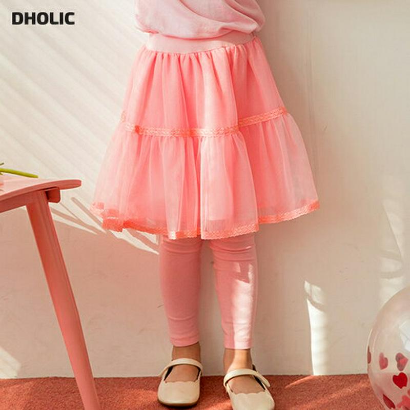 レースラインチュールスカートレギンス・p005508 キッズ【3~8才】【pt】【スカートレギンス スカート レギンス チュール