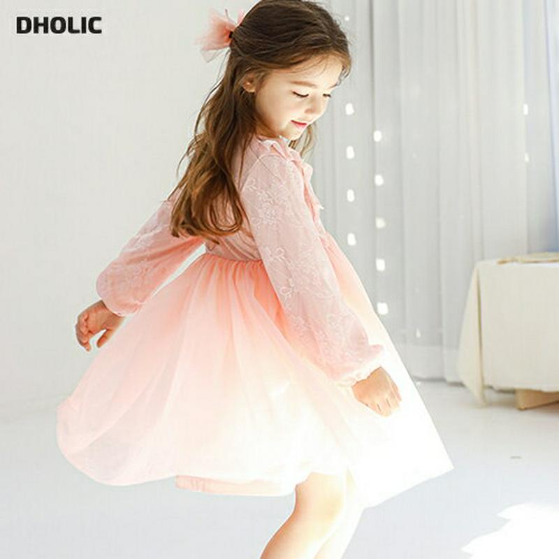 フラワーレースチュールワンピース・p005514 キッズ【3~8才】【ops】【ワンピース ミディ丈 ミディワンピース 長袖 チ