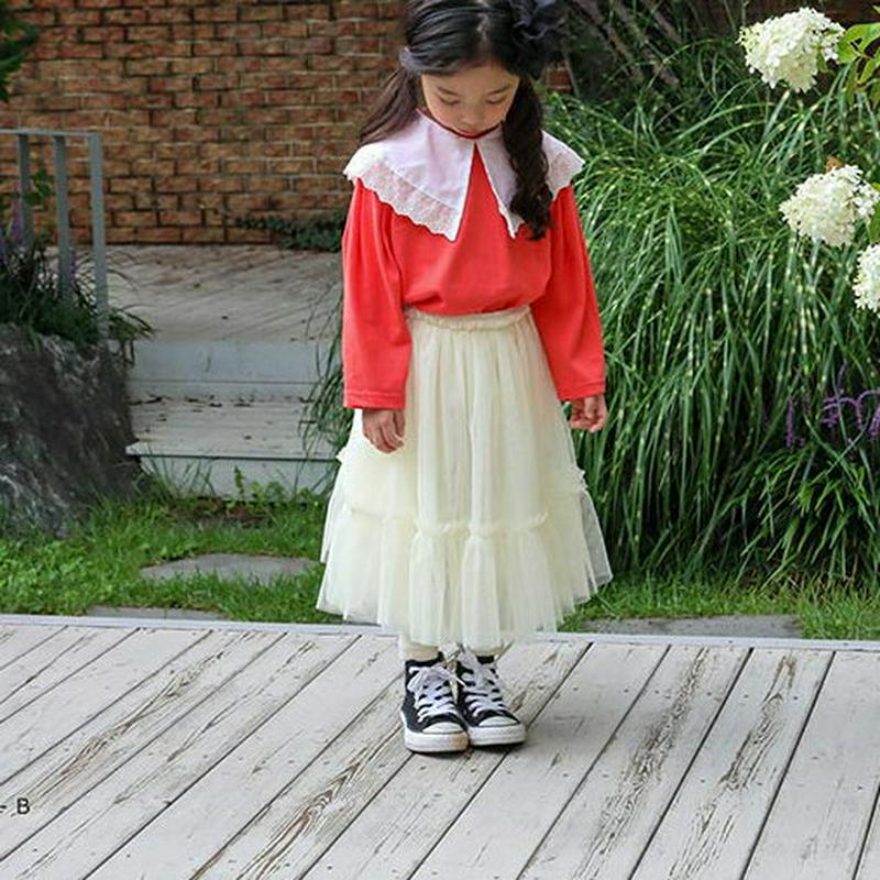 チュールティアードレギンススカート・u05293 キッズ【3~8才】【sk】【レギンススカート レギンス スカート ロングスカー