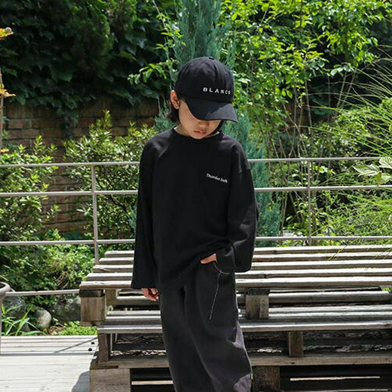 サンダーロゴTシャツ・u05296 キッズ【3~8才】【tops】【トップス Tシャツ ロンT 長袖 ロゴT ロゴ バックシャン