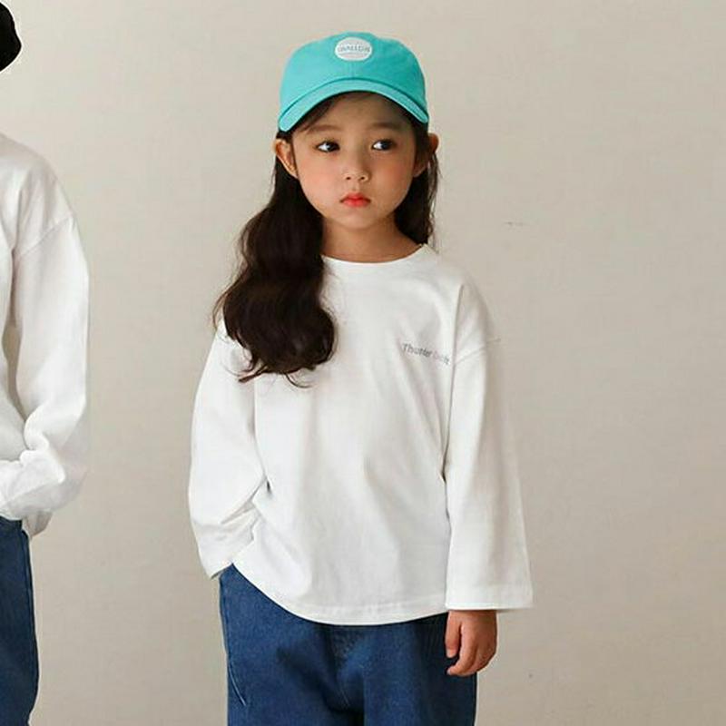 サンダーロゴTシャツ・u05296 キッズ【3~8才】【tops】【トップス Tシャツ ロンT 長袖 ロゴT ロゴ バックシャン