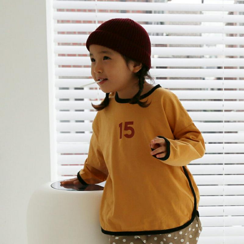 15プリントTシャツ・u05290 キッズ【3~8才】【tops】【トップス Tシャツ 長袖 ナンバリング 番号 シンプル プリ