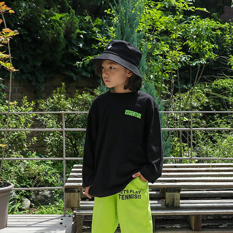 バックレタリングTシャツ・u05239 キッズ【3~8才】【tops】【トップス Tシャツ 長袖 ロンT ロゴ レタリング ロゴ