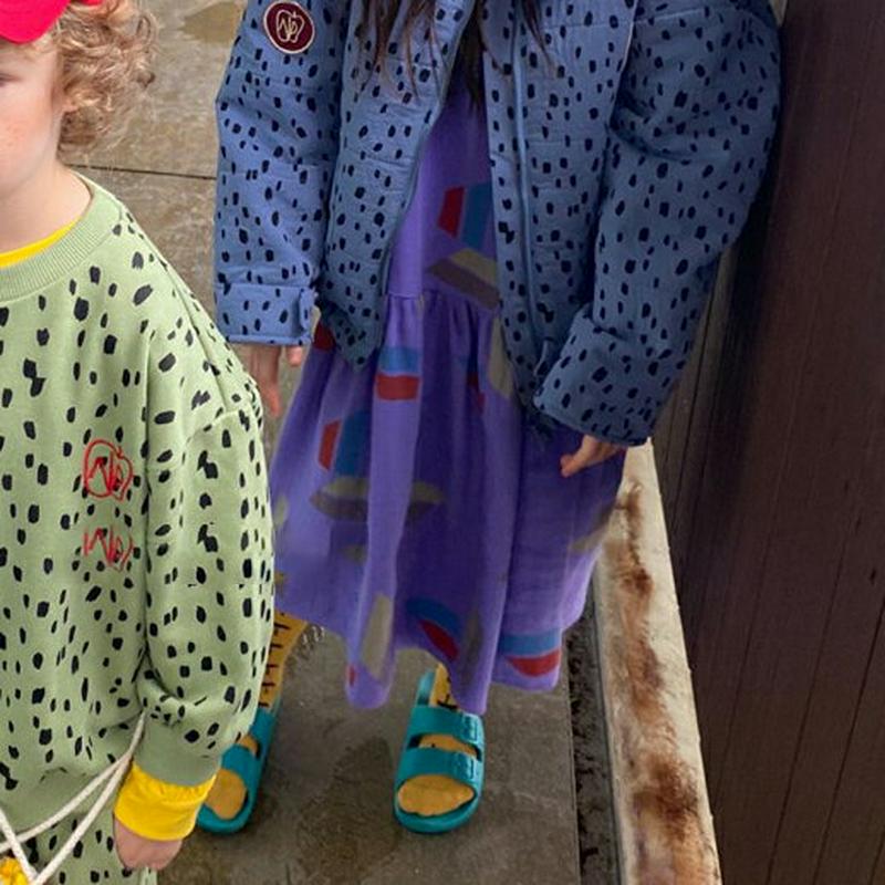 【新作10%OFF】【送料無料】コントラストパターンワンピース・u05446 キッズ【3~8才】【ops】【ワンピース ロングワ