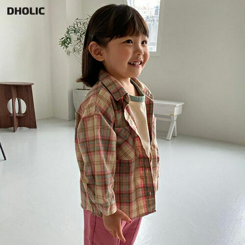 【新作10%OFF】ダブルポケットチェック柄シャツ・u05347 キッズ【3~8才】【bl】【トップス シャツ 長袖 ロングスリ