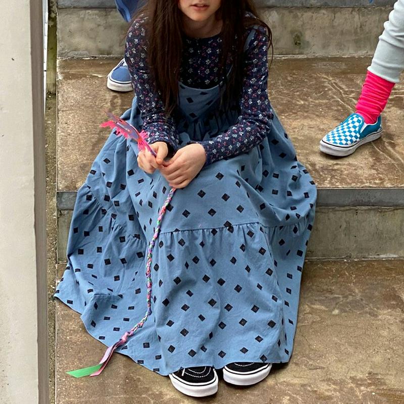 【新作10%OFF】【送料無料】シャーリングダイヤ柄キャミワンピース・u05428 キッズ【3~8才】【ops】【ワンピース ロ