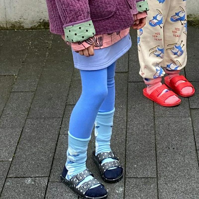 【新作10%OFF】レインボーロゴレギンスミニスカート・u05456 キッズ【3~8才】【pt】【レギンス ロング丈 レインボー