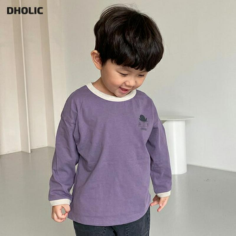 【新作10%OFF】プリント配色Tシャツ・u05332 キッズ【3~8才】【tops】【トップス Tシャツ ロングスリーブ 長袖