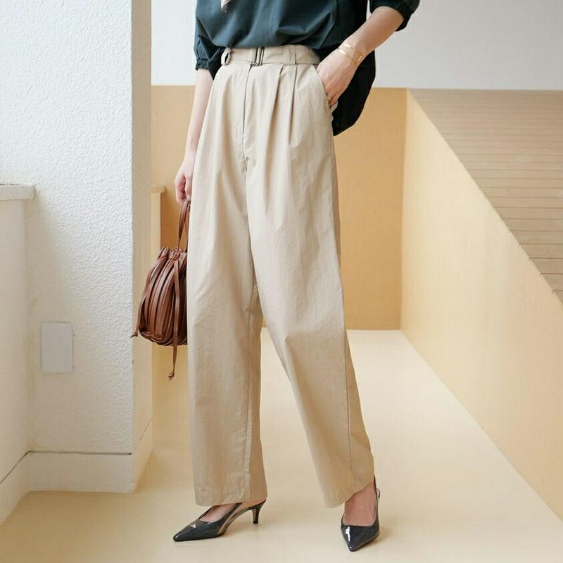 【新作10%OFF】ベルト付タックワイドパンツ・全2色・t63777 レディース【pt】【パンツ ロングパンツ ズボン ボトムス