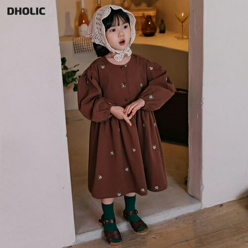 【新作10%OFF】【送料無料】刺繍ワンピース・u05407 キッズ【3~8才】【ops】【ワンピース ロングワンピース 長袖 