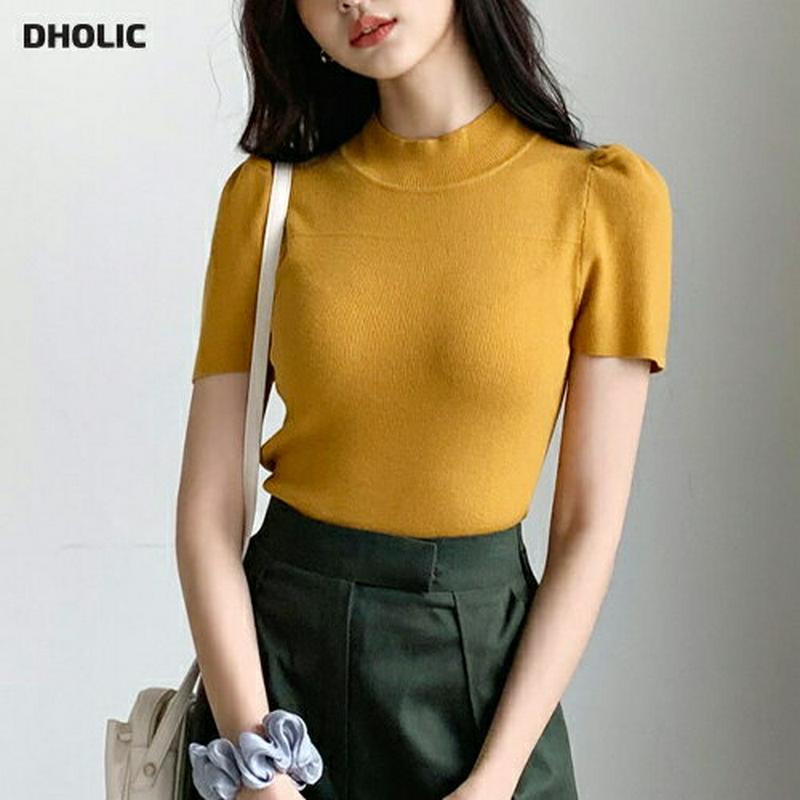 【新作10%OFF】ハイネックパフニット・全3色・t47948 レディース【tops】【韓国 ファッション トップス ニット ニ