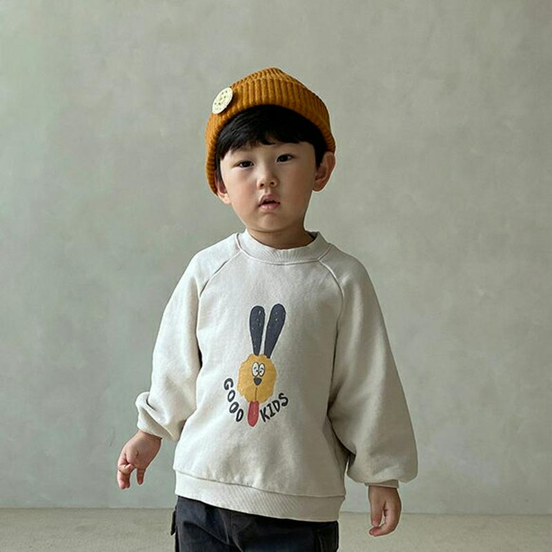【新作10%OFF】ラグランラビットプリントスウェット・u05339 キッズ【3~8才】【tops】【トップス スウェット 長袖
