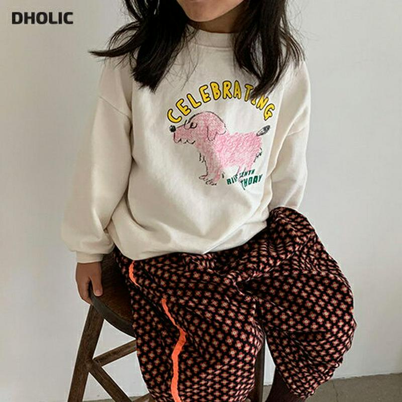 【新作10%OFF】celebrityドッグプリントスウェット・u05348 キッズ【3~8才】【tops】【トップス スウェッ