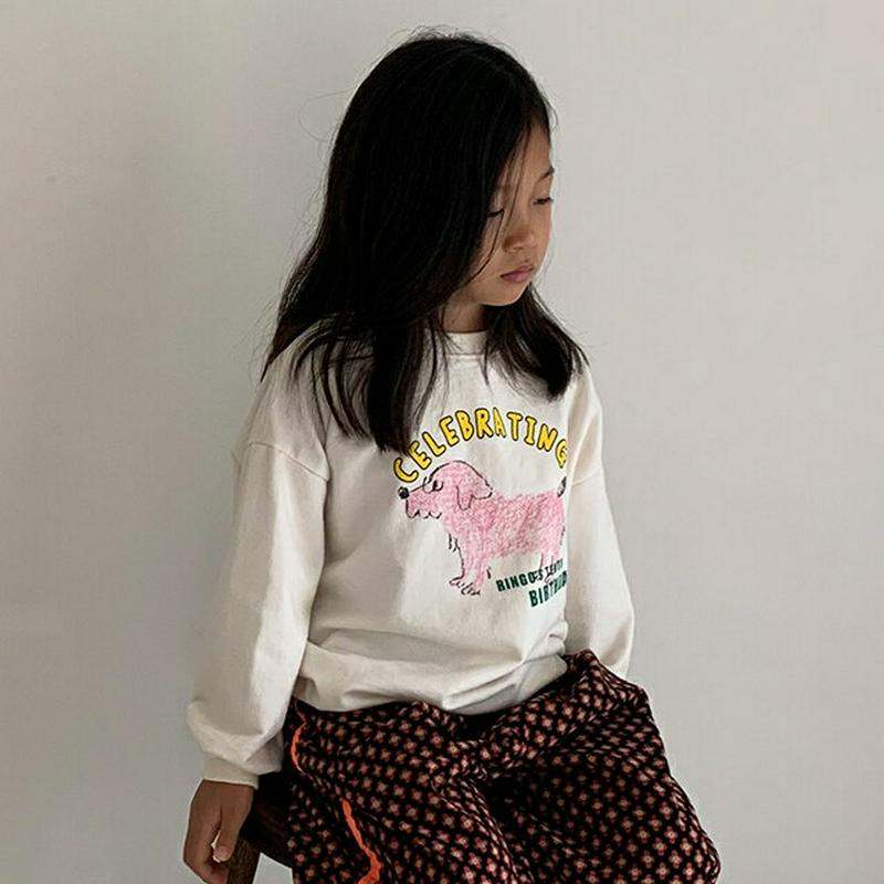 【新作10%OFF】celebrityドッグプリントスウェット・u05348 キッズ【3~8才】【tops】【トップス スウェッ