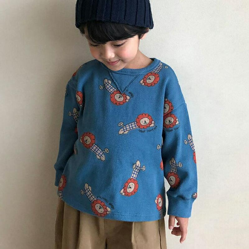【新作10%OFF】lion長袖Tシャツ・u05286 キッズ【3~8才】【tops】【トップス Tシャツ ロングスリーブ 長袖