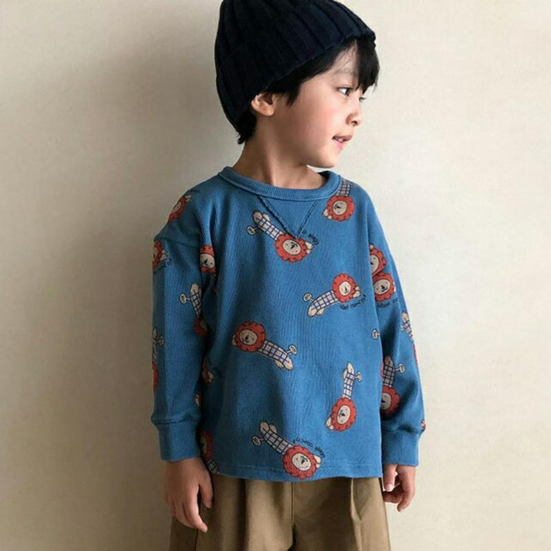 【新作10%OFF】lion長袖Tシャツ・u05286 キッズ【3~8才】【tops】【トップス Tシャツ ロングスリーブ 長袖