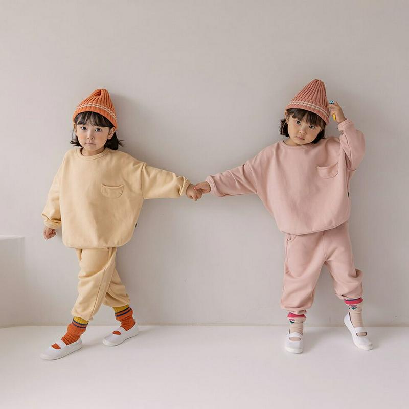 【新作10%OFF】ポケットスウェット上下SET・u05734 キッズ【3~8才】【set】【セットアップ セット setup 