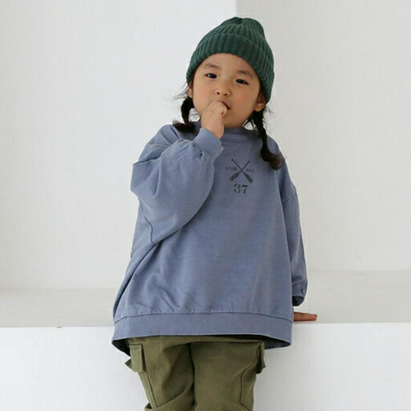 【新作10%OFF】バックナンバーパッチスウェット・u05291 キッズ【3~8才】【tops】【トップス スウェット 長袖 ラ