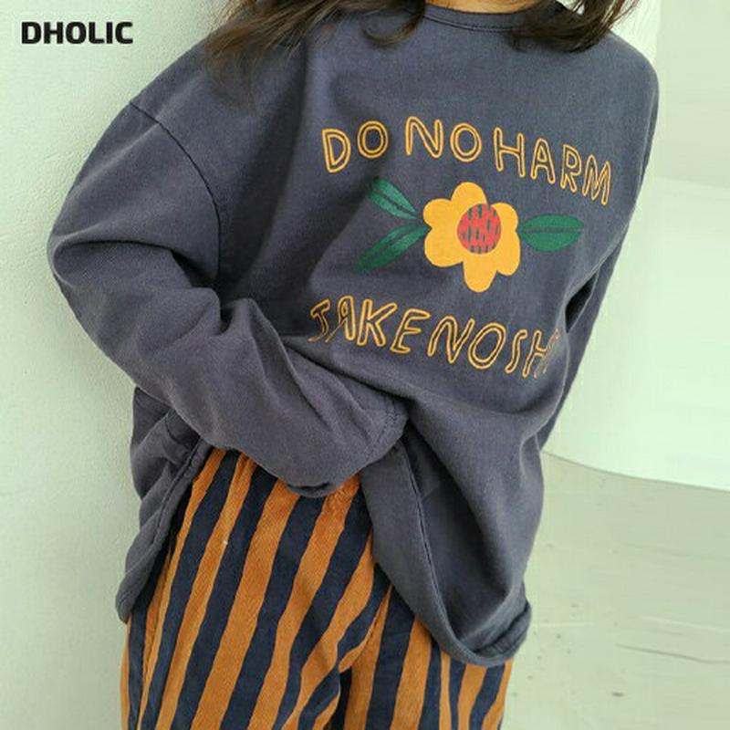【新作10%OFF】フラワープリントTシャツ・u05692 キッズ【3~8才】【tops】【トップス Tシャツ 長袖 ラウンドネ
