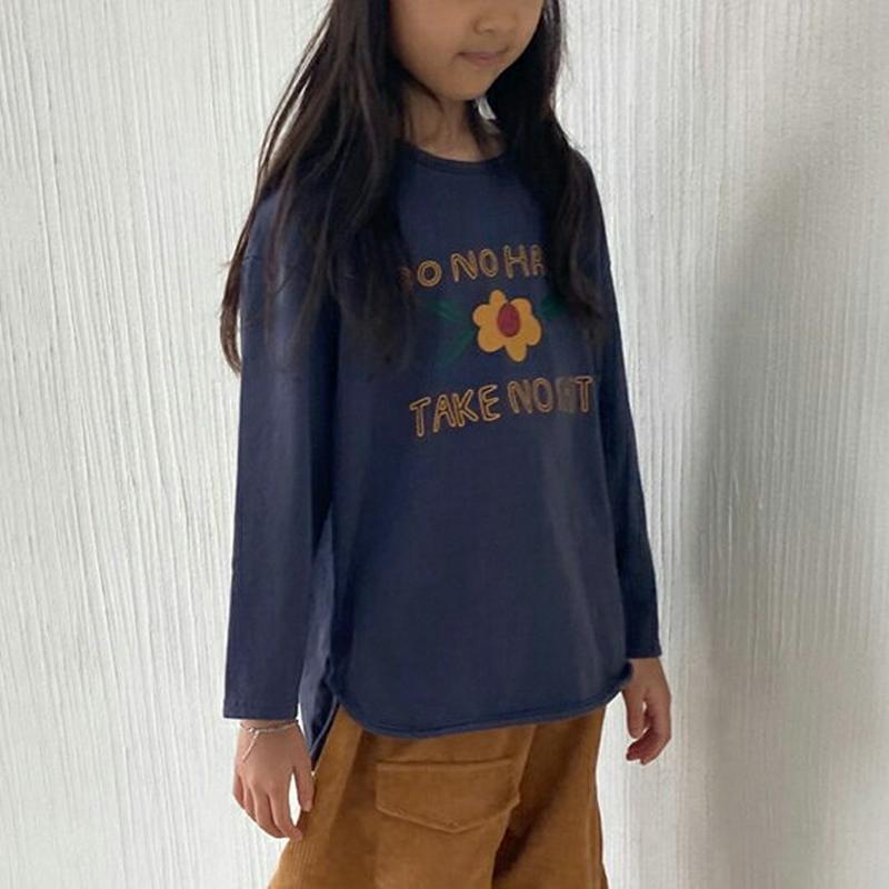 【新作10%OFF】フラワープリントTシャツ・u05692 キッズ【3~8才】【tops】【トップス Tシャツ 長袖 ラウンドネ