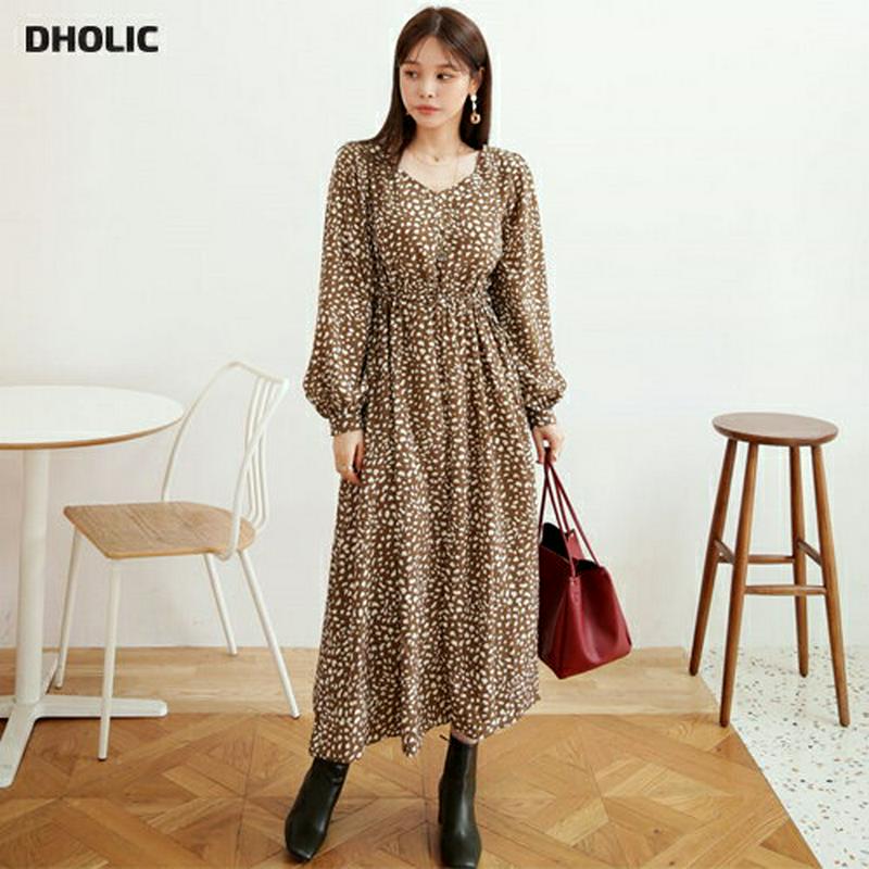 【新作10%OFF】レオパードドロストワンピース・全3色・b63938 レディース【ops】【ワンピース ロング ロングワンピー