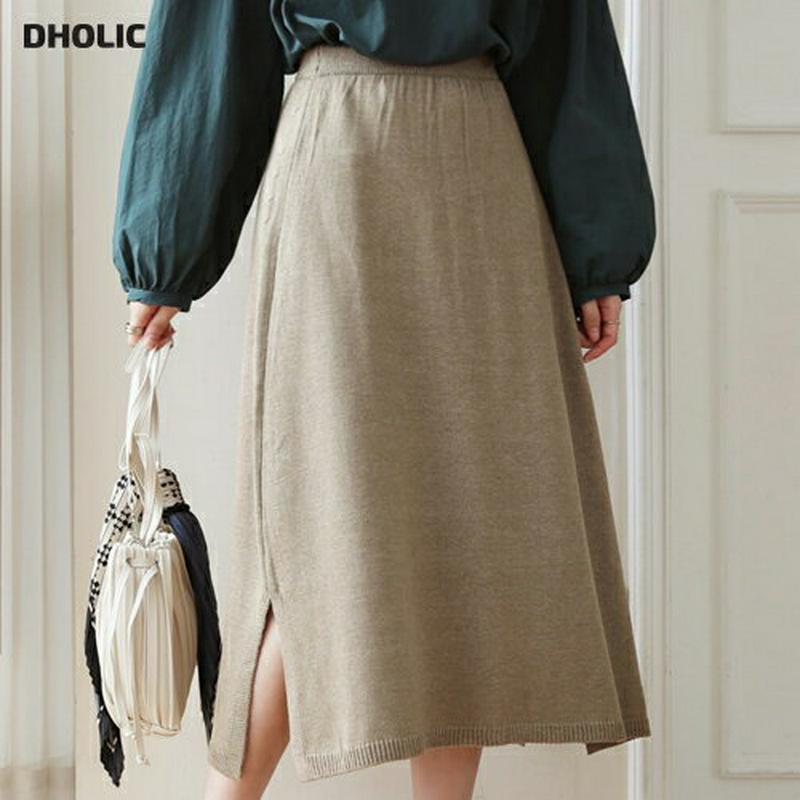 【新作10%OFF】フレアニットスカート・全5色・b63943 レディース【sk】【スカート ニット ニットスカート フレア フ