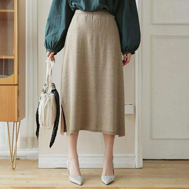 【新作10%OFF】フレアニットスカート・全5色・b63943 レディース【sk】【スカート ニット ニットスカート フレア フ