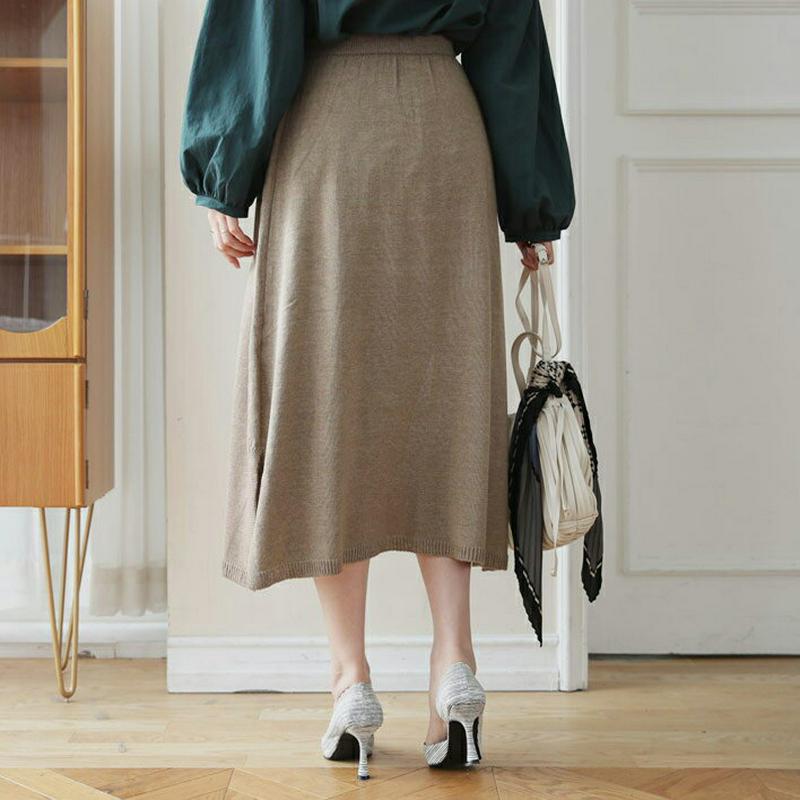 【新作10%OFF】フレアニットスカート・全5色・b63943 レディース【sk】【スカート ニット ニットスカート フレア フ