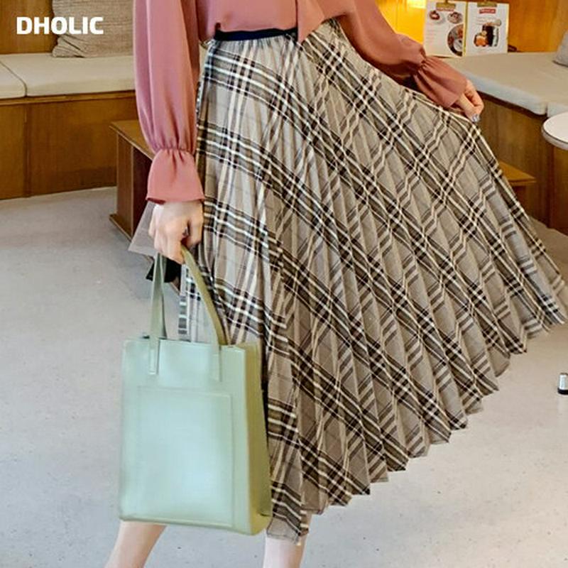 【新作10%OFF】チェックプリーツスカート・全2色・b60799 レディース【sk】【韓国 ファッション ボトムス スカート 