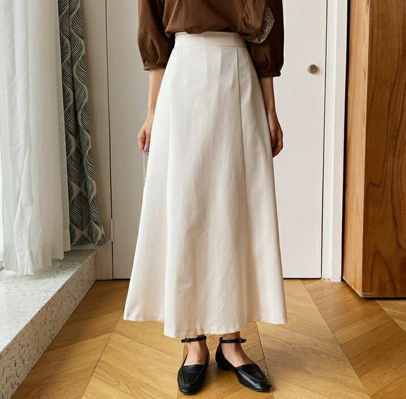 【新作10%OFF】フレアロングスカート・全2色・t60797 レディース【sk】【韓国 ファッション ボトムス スカート ロン
