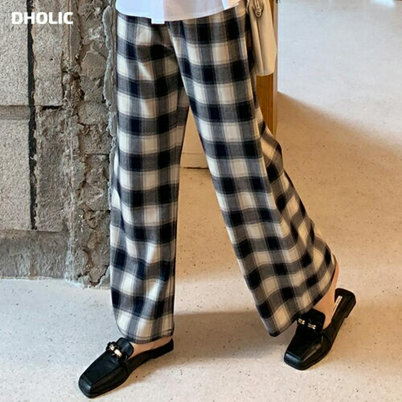 【新作10%OFF】2TYPEチェックパンツ・全2色・b60795 レディース【pt】【韓国 ファッション ボトムス ズボン パ