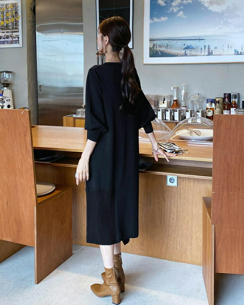 【新作10%OFF】ストラップ付プリーツヘムワンピース・全1色・e60747 レディース【ops】【韓国 ファッション ワンピー