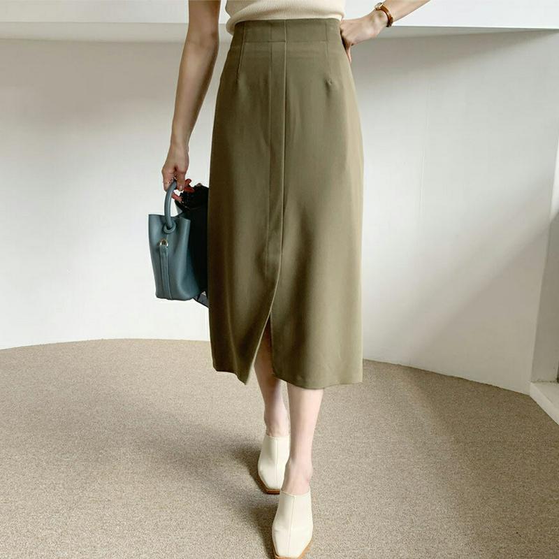 バックゴムHラインスカート・全3色・b60959 レディース【sk】【韓国 ファッション ボトムス スカート ロング丈 ロングス
