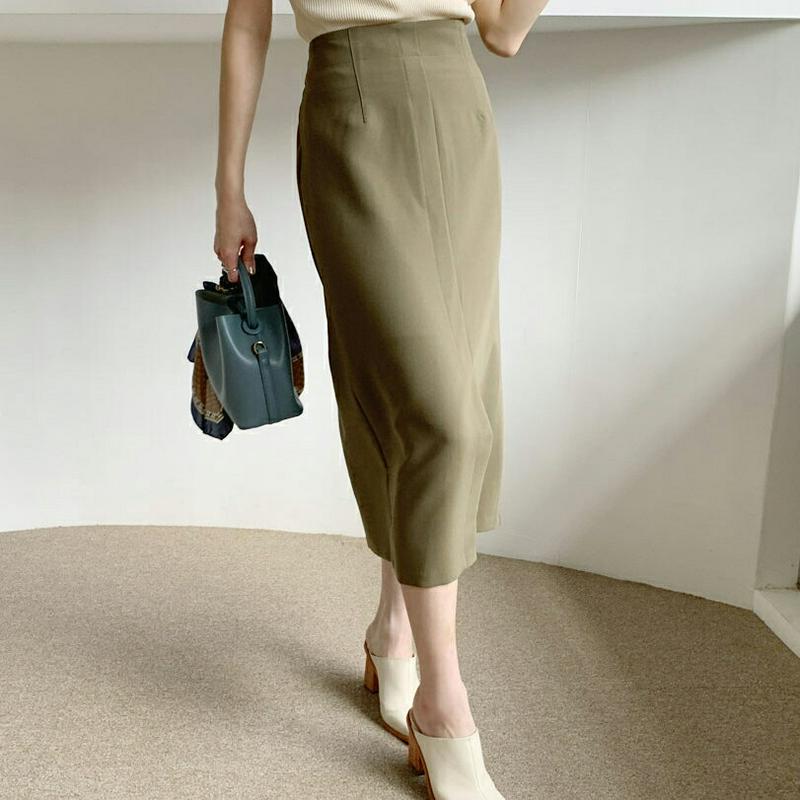 バックゴムHラインスカート・全3色・b60959 レディース【sk】【韓国 ファッション ボトムス スカート ロング丈 ロングス