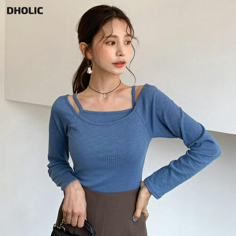 スクエアリブキャミ&TシャツSET・全4色・t60922 レディース【tops】【韓国 ファッション トップス Tシャツ キャミ
