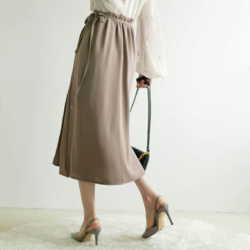 ラップフレアスカート・全2色・t63959 レディース【sk】【スカート ミディ丈 ミディスカート フレアスカート フレア ラッ