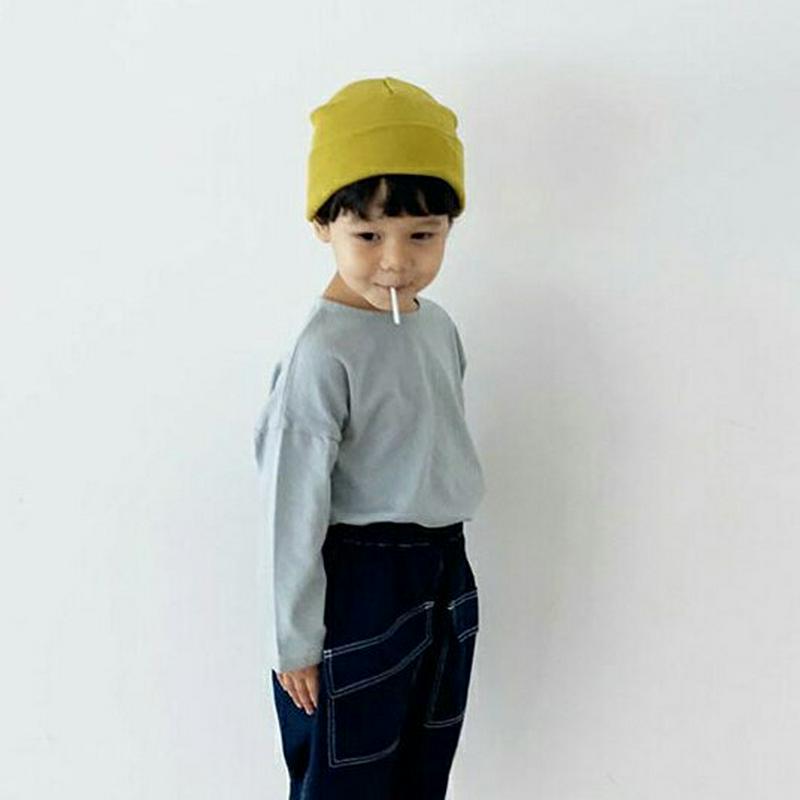 ラウンドネック長袖Tシャツ・u05712 キッズ【3~8才】【tops】【トップス Tシャツ 長袖 ロンT 単色 無地 無地T 