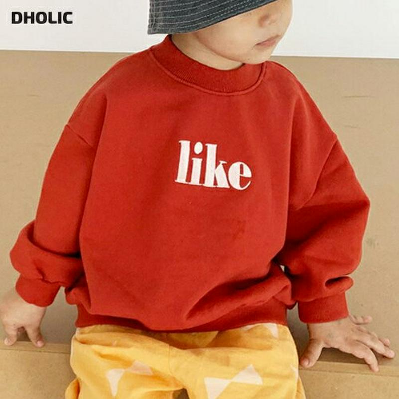 likeスウェット・u05671 キッズ【3~8才】【tops】【トップス スウェット トレーナー ロゴ 長袖 シンプル カジュ